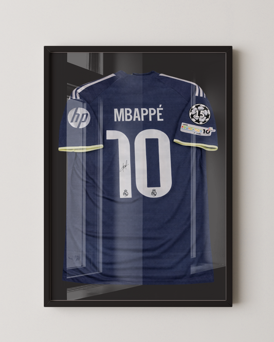 KYLIAN MBAPPE - SIGNED REAL MADRID GREY BLUE 2025/2026 JERSEY