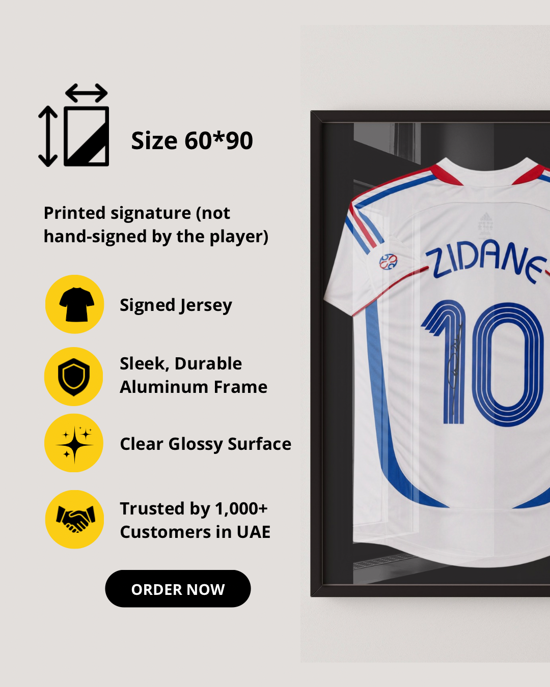 ZINEDINE ZIDANE - SIGNED FRANCE WORLD CUP 2006 WHITE JERSEY
