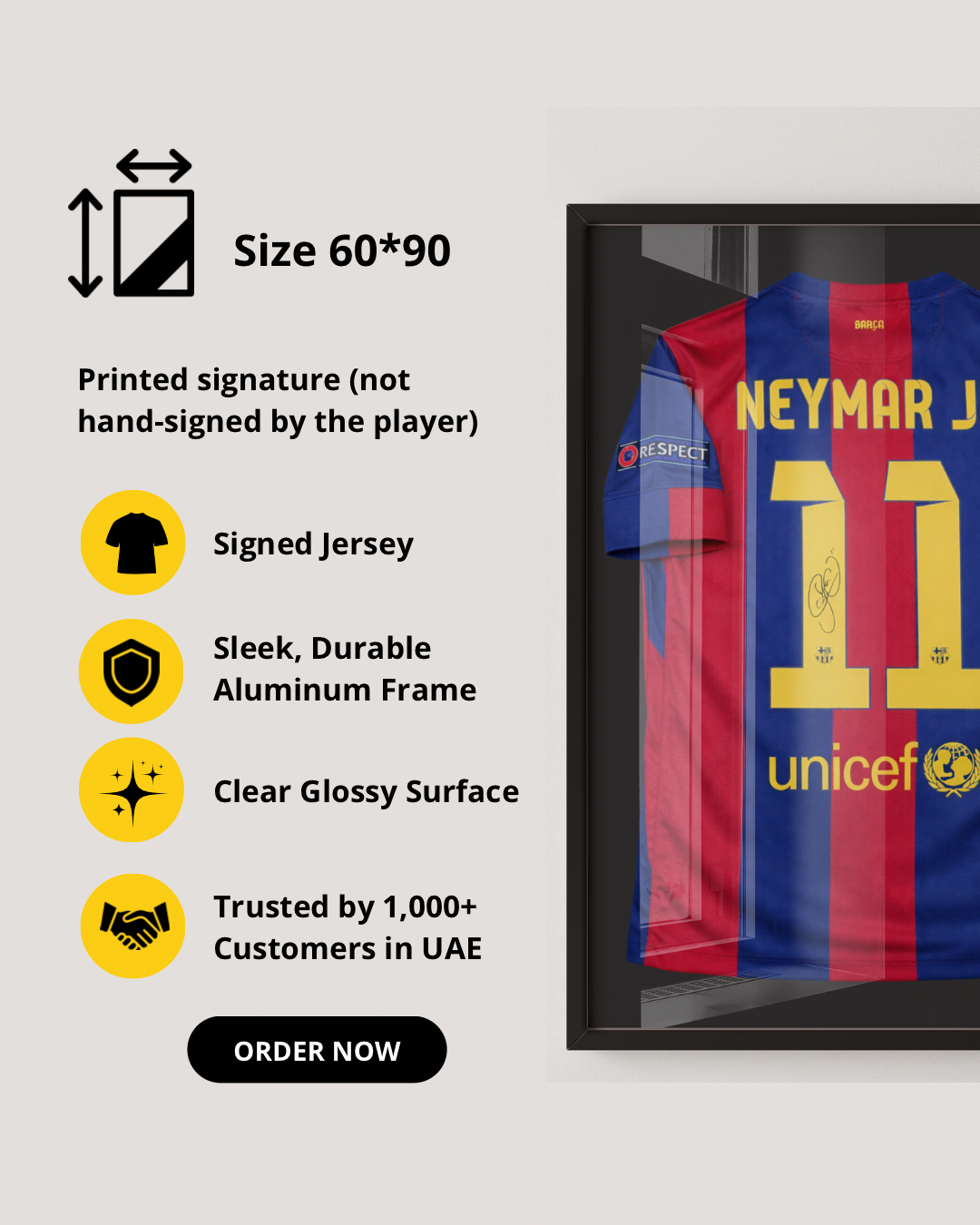 NEYMAR JR - SIGNED BARCALONA 2014/2015 JERSEY