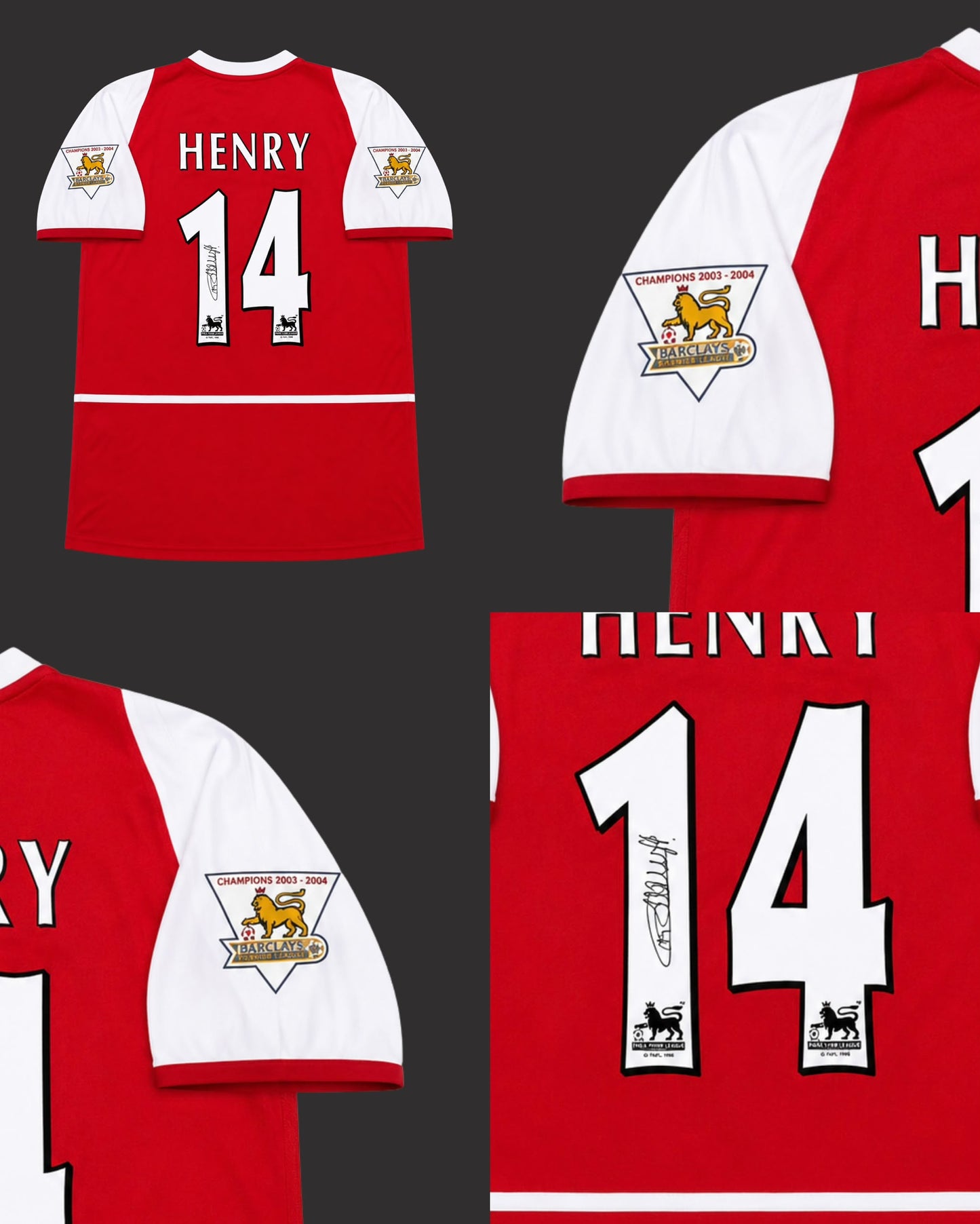 THIERRY HENRY - SIGNED ARSENAL 2003/2004 INVINCIBLES HOME JERSEY