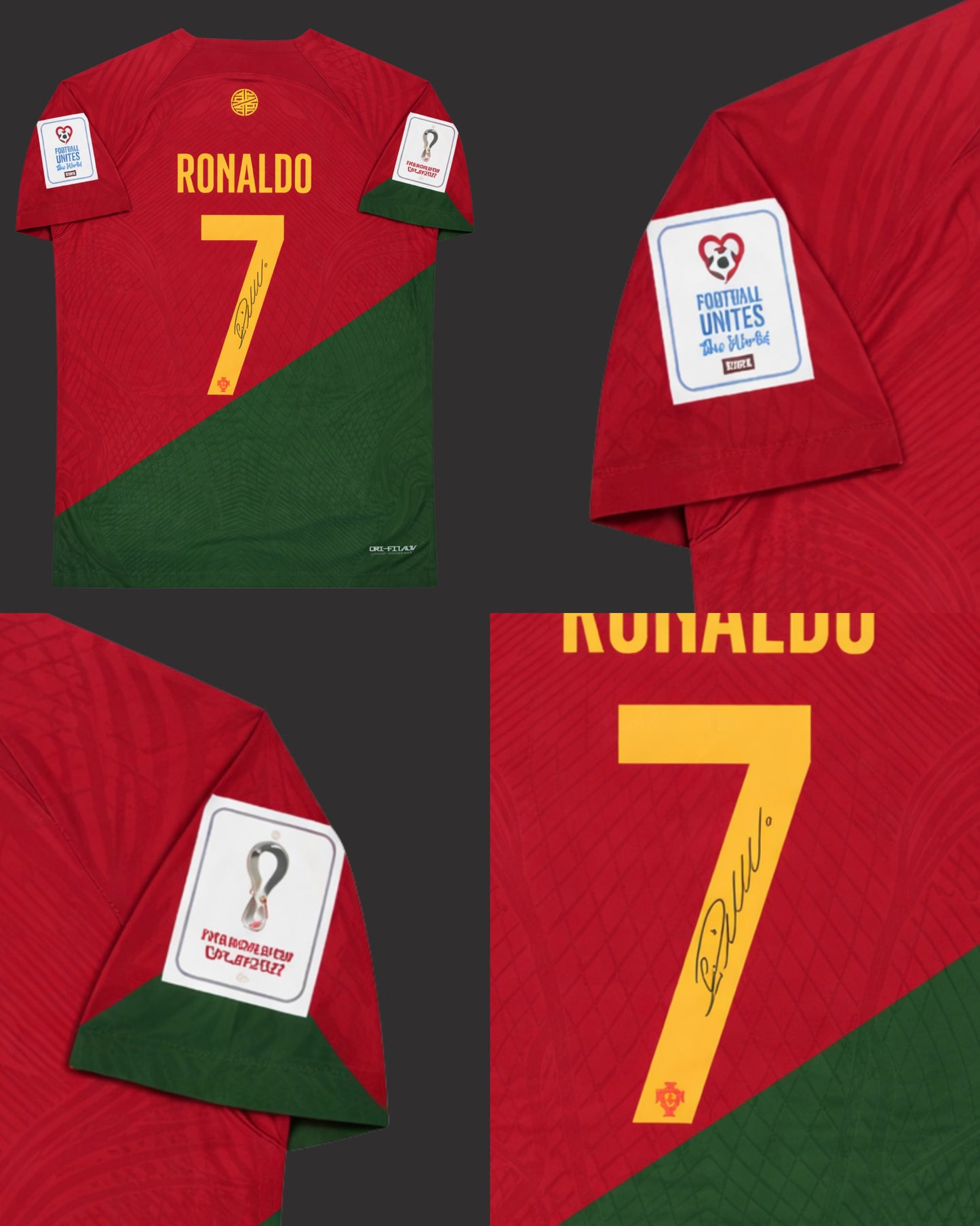 CRISTIANO RONALDO - SIGNED PORTUGAL QATAR WORLD CUP 2022 JERSEY
