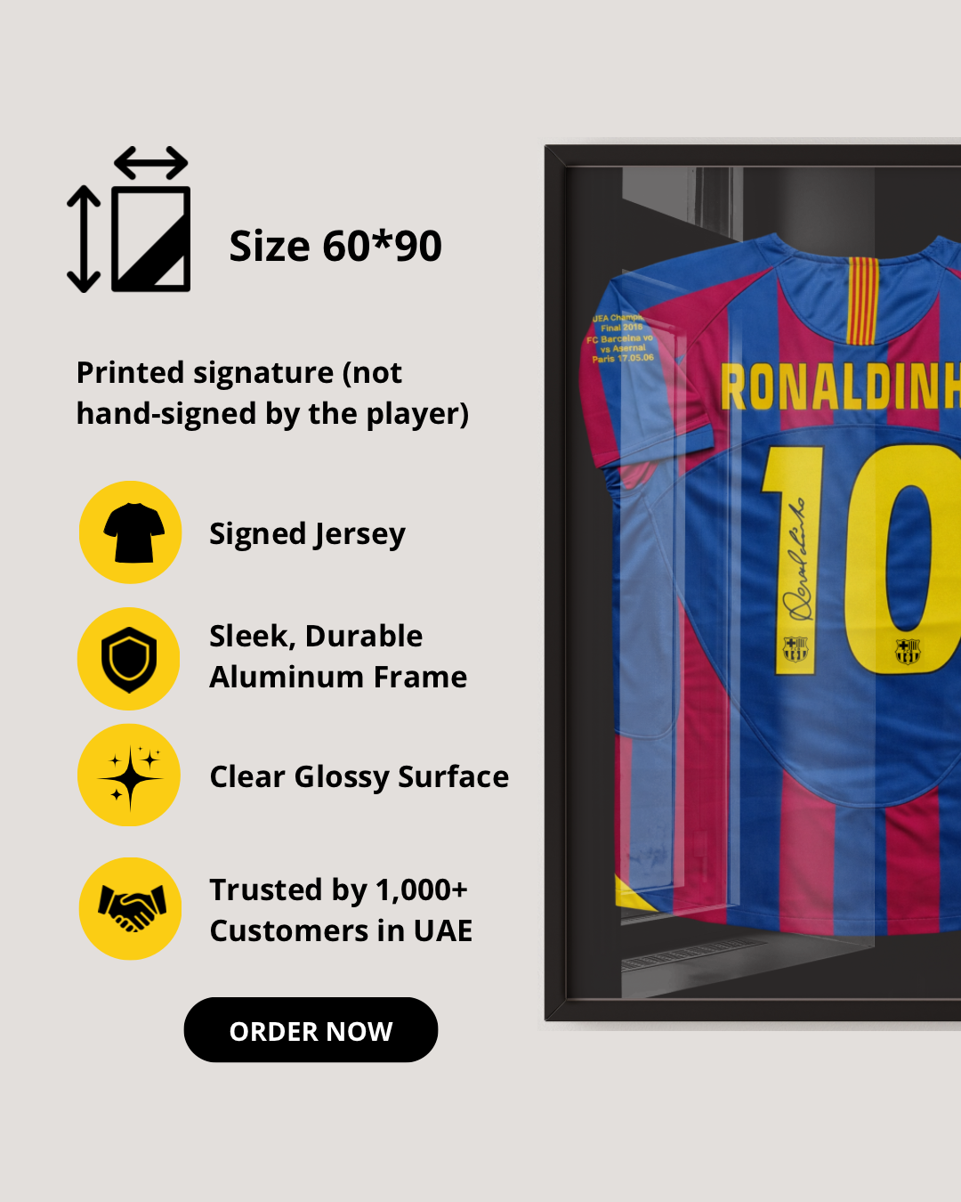 RONALDINHO - CHAMPIONS LEAGUE FINAL 2006 BARCALONA JERSEY