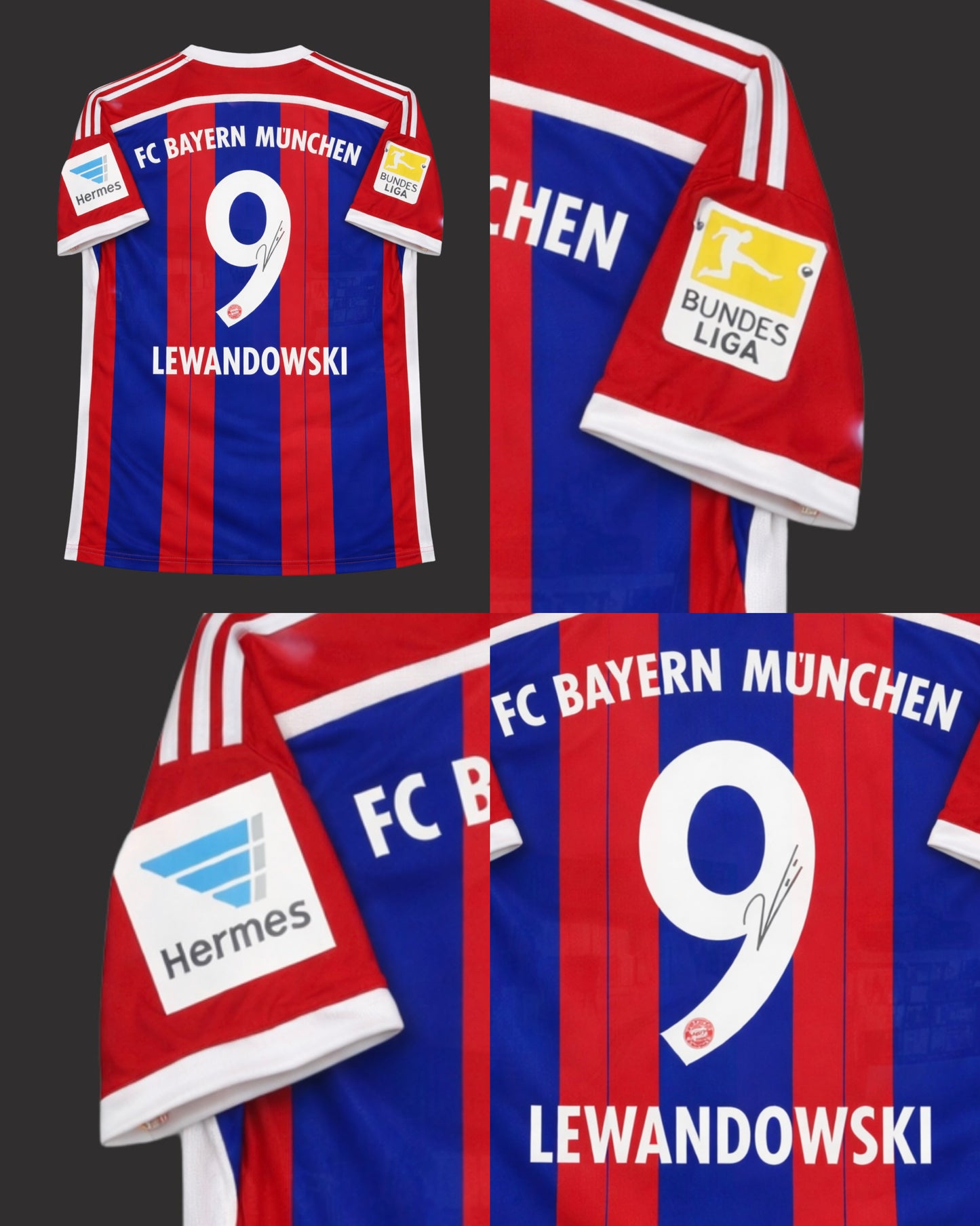 LEWANDOWSKI - SIGNED BAYERN MÛNCHEN 2014/2015 JERSEY