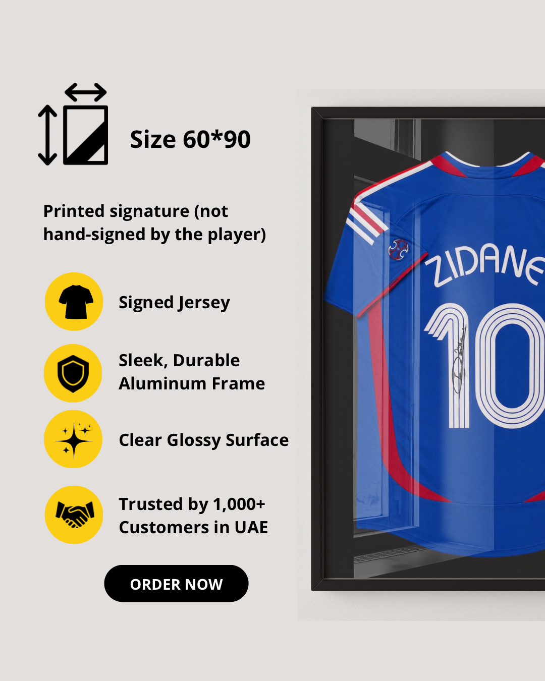ZINEDINE ZIDANE - SIGNED FRANCE WORLD CUP 2006 BLUE JERSEY