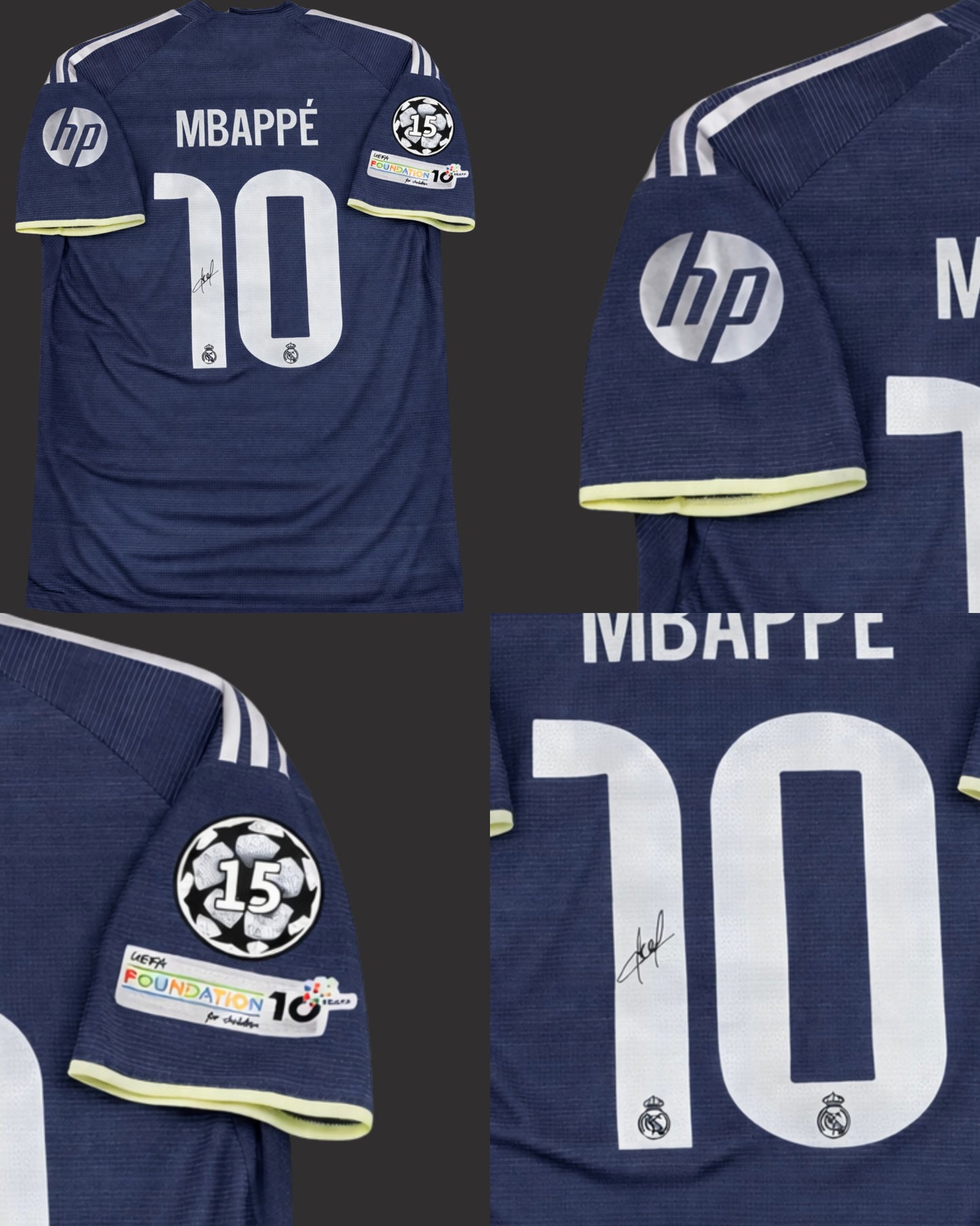 KYLIAN MBAPPE - SIGNED REAL MADRID GREY BLUE 2025/2026 JERSEY