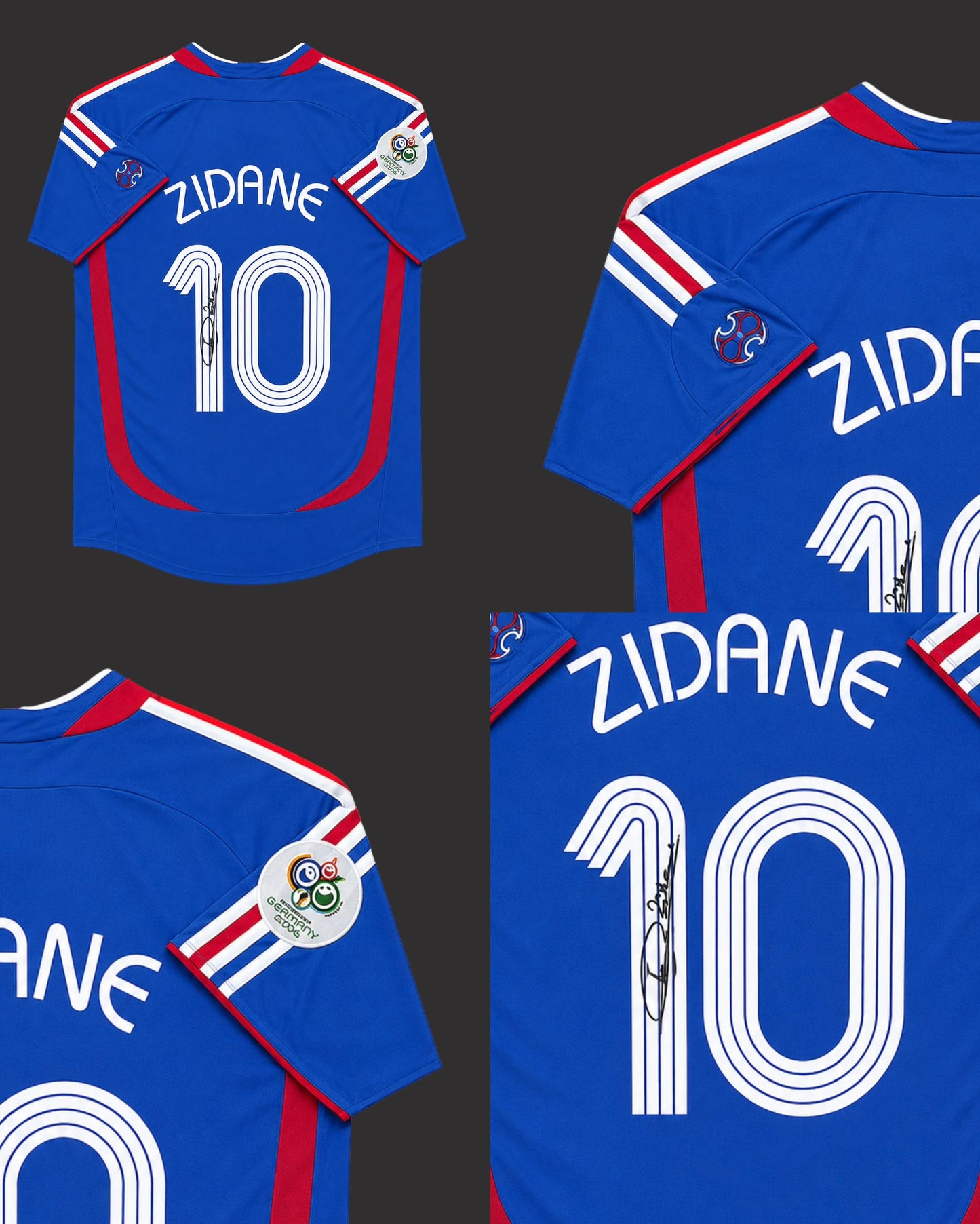 ZINEDINE ZIDANE - SIGNED FRANCE WORLD CUP 2006 BLUE JERSEY