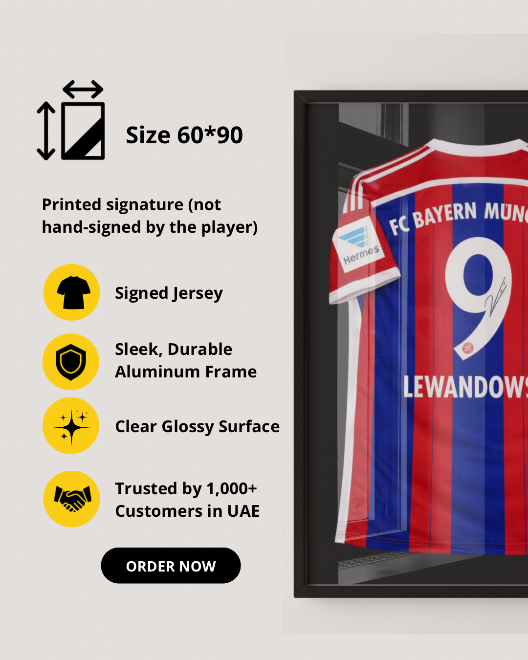 LEWANDOWSKI - SIGNED BAYERN MÛNCHEN 2014/2015 JERSEY