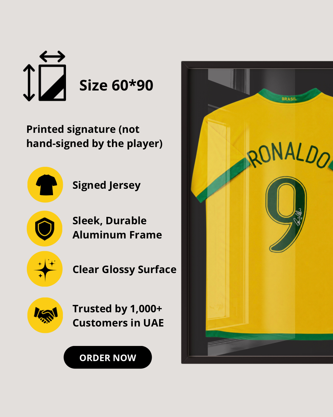 RONALDO NAZÁRIO R9 - SIGNED BRAZIL WORLD CUP 2006 JERSEY