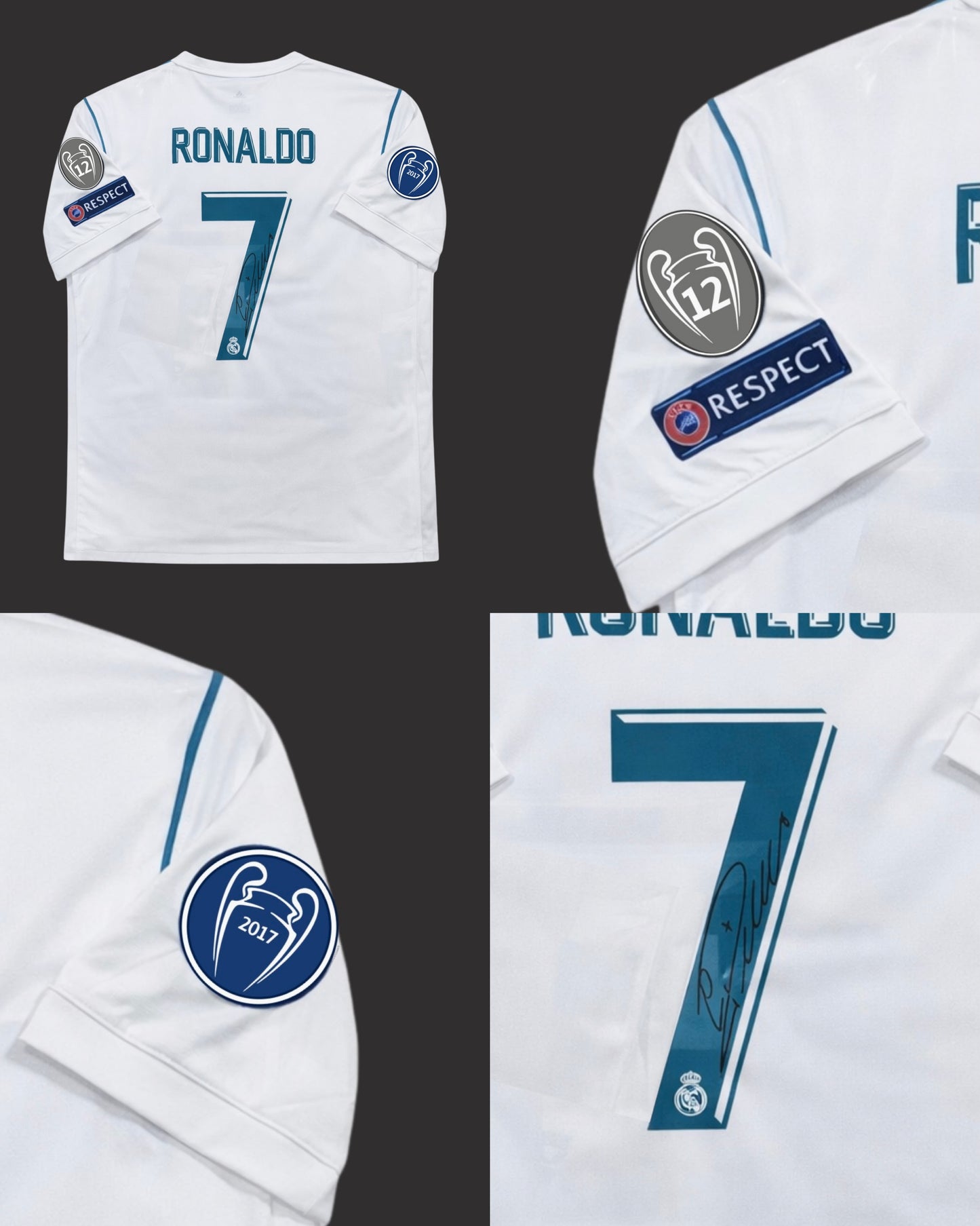 CRISTIANO RONALDO - SIGNED REAL MADRID  2017/2018 CHAMPIONS LEAGUE JERSEY