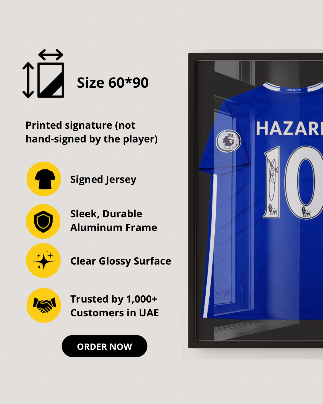 EDEN HAZARD - SIGNED CHELSEA 2016/2017 JERSEY