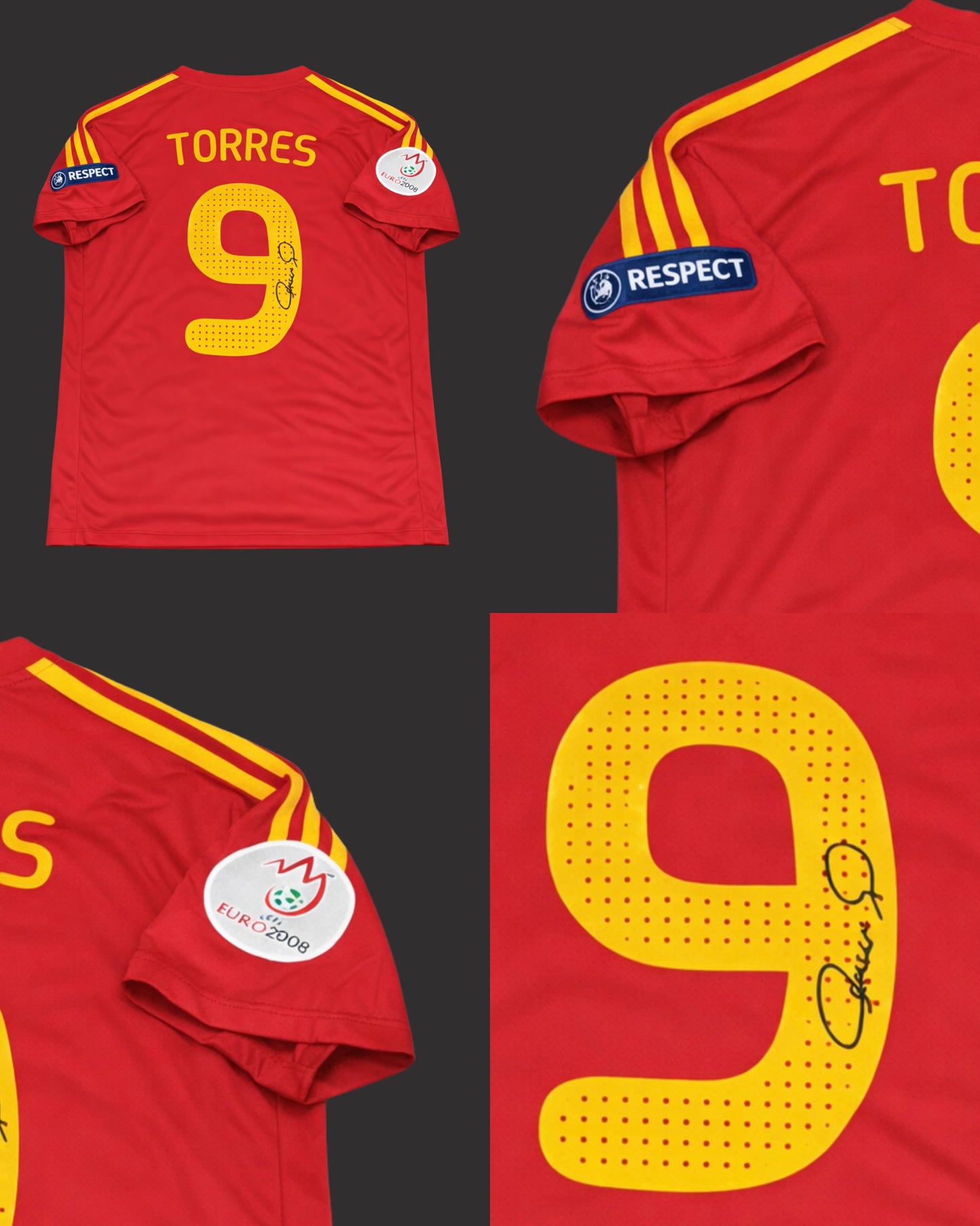 FERNANDO TORRES - SIGNED SPAIN EURO 2008 JERSEY