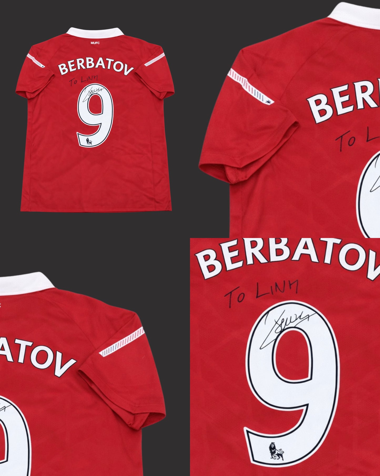 BERBATOV - SIGNED MANCHESTER UNITED 2010/2011 JERSEY
