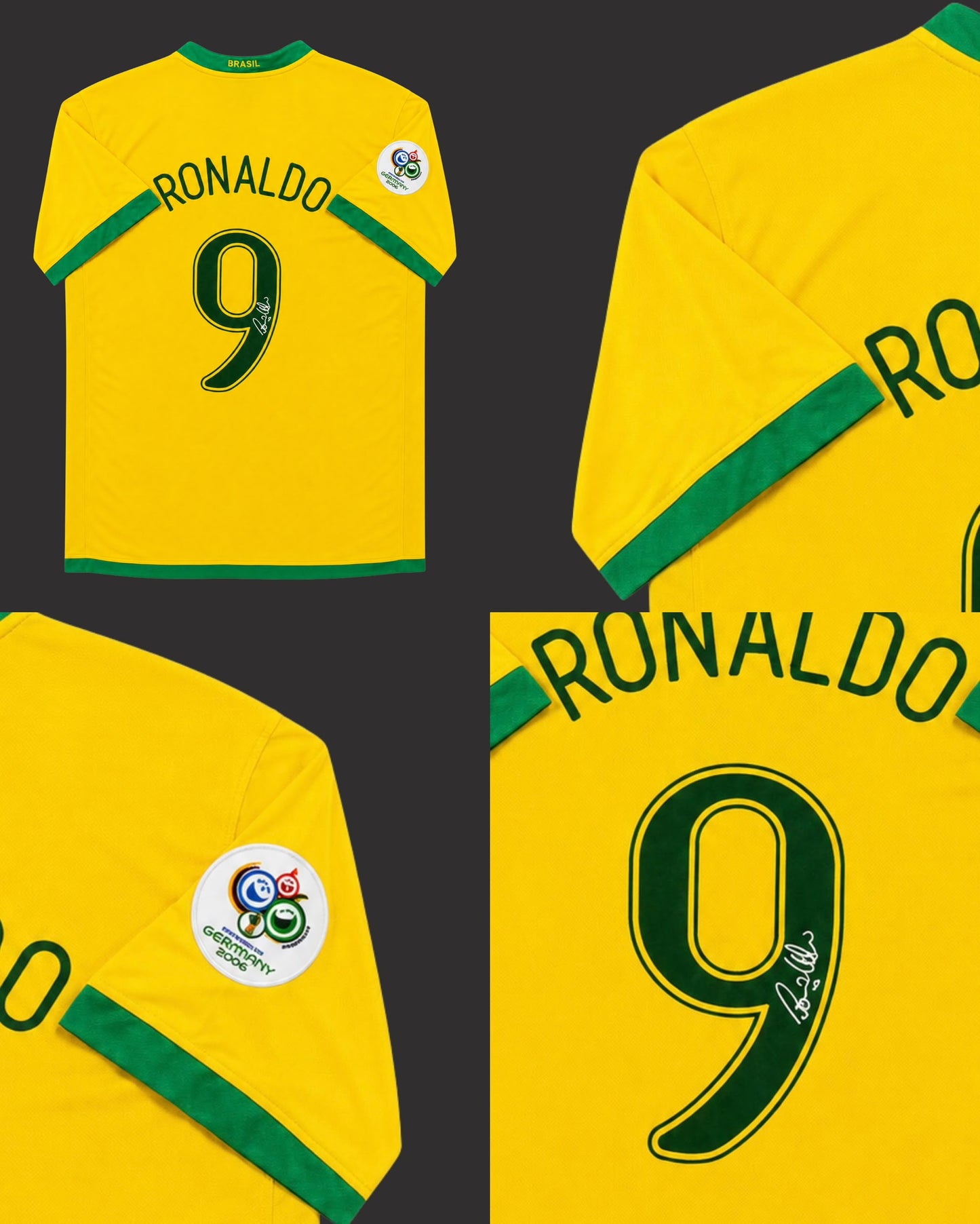 RONALDO NAZÁRIO R9 - SIGNED BRAZIL WORLD CUP 2006 JERSEY