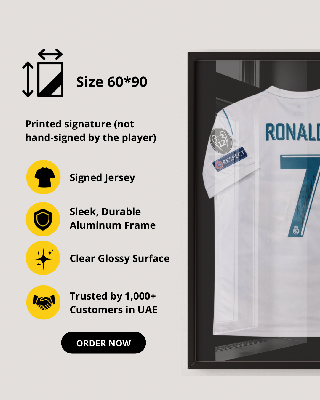 CRISTIANO RONALDO - SIGNED REAL MADRID  2017/2018 CHAMPIONS LEAGUE JERSEY